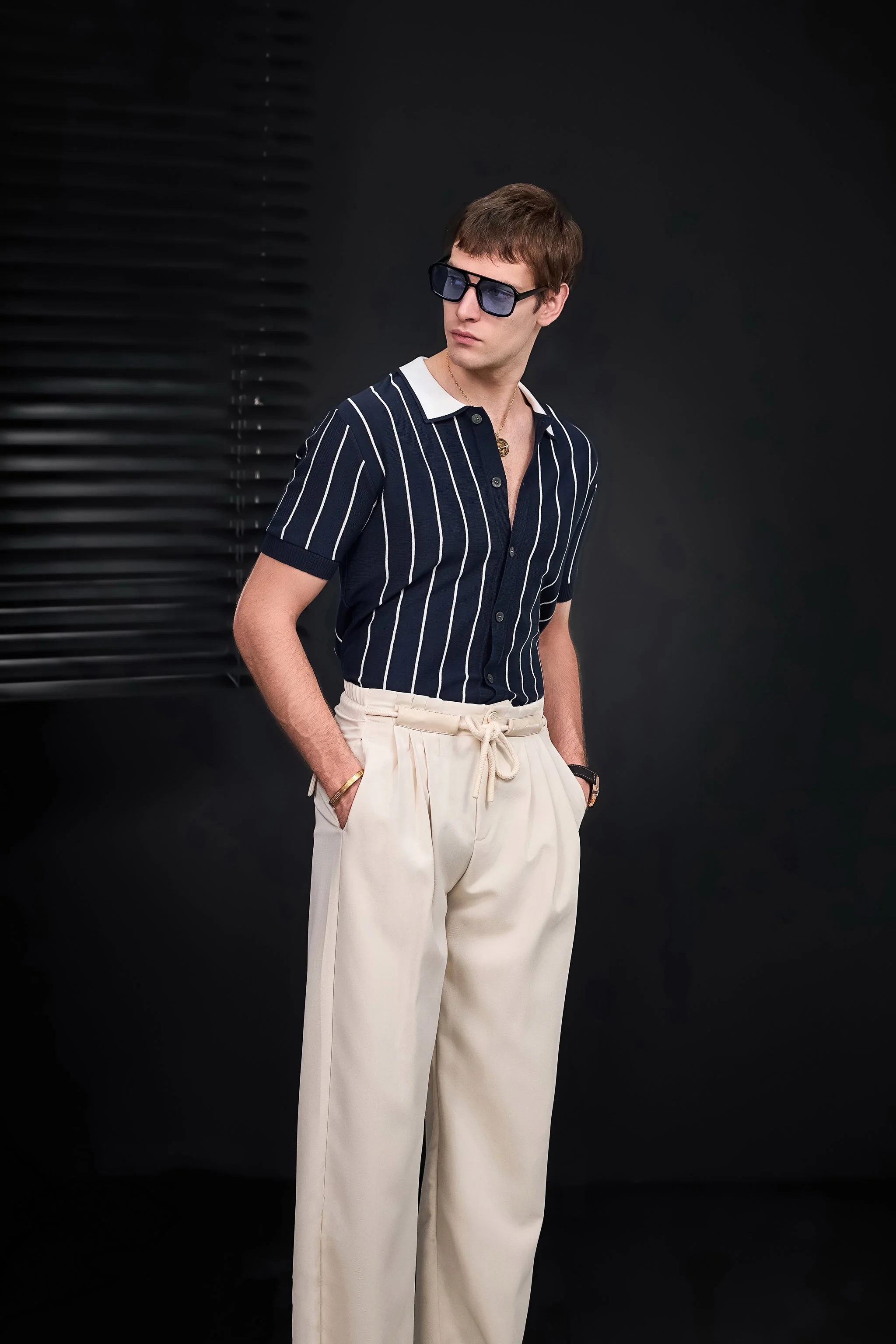 ModStripe Knit Shirt NAVY/WHITE - Image 17
