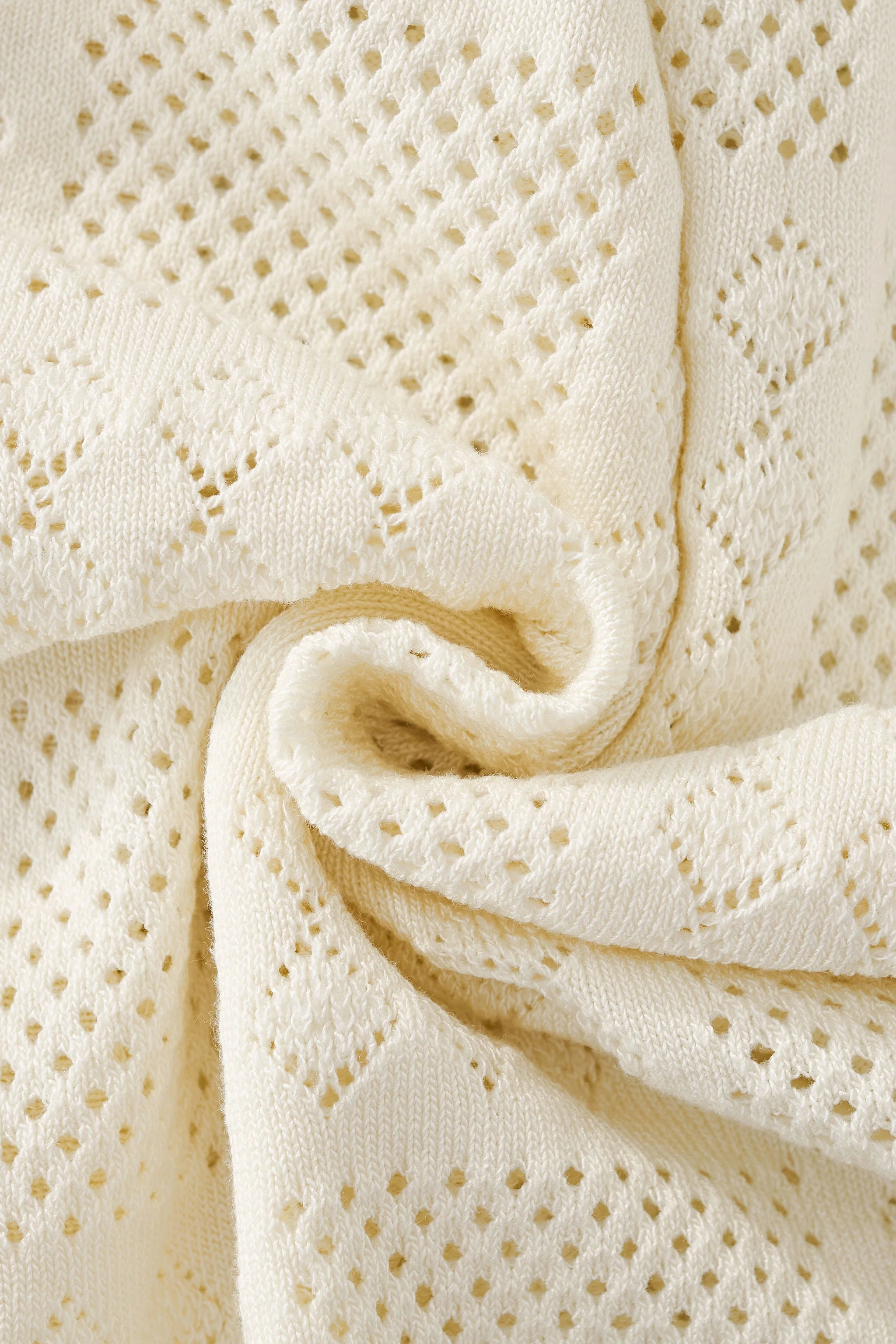 Monaco Mesh Knit SS Shirt IVORY - Image 10