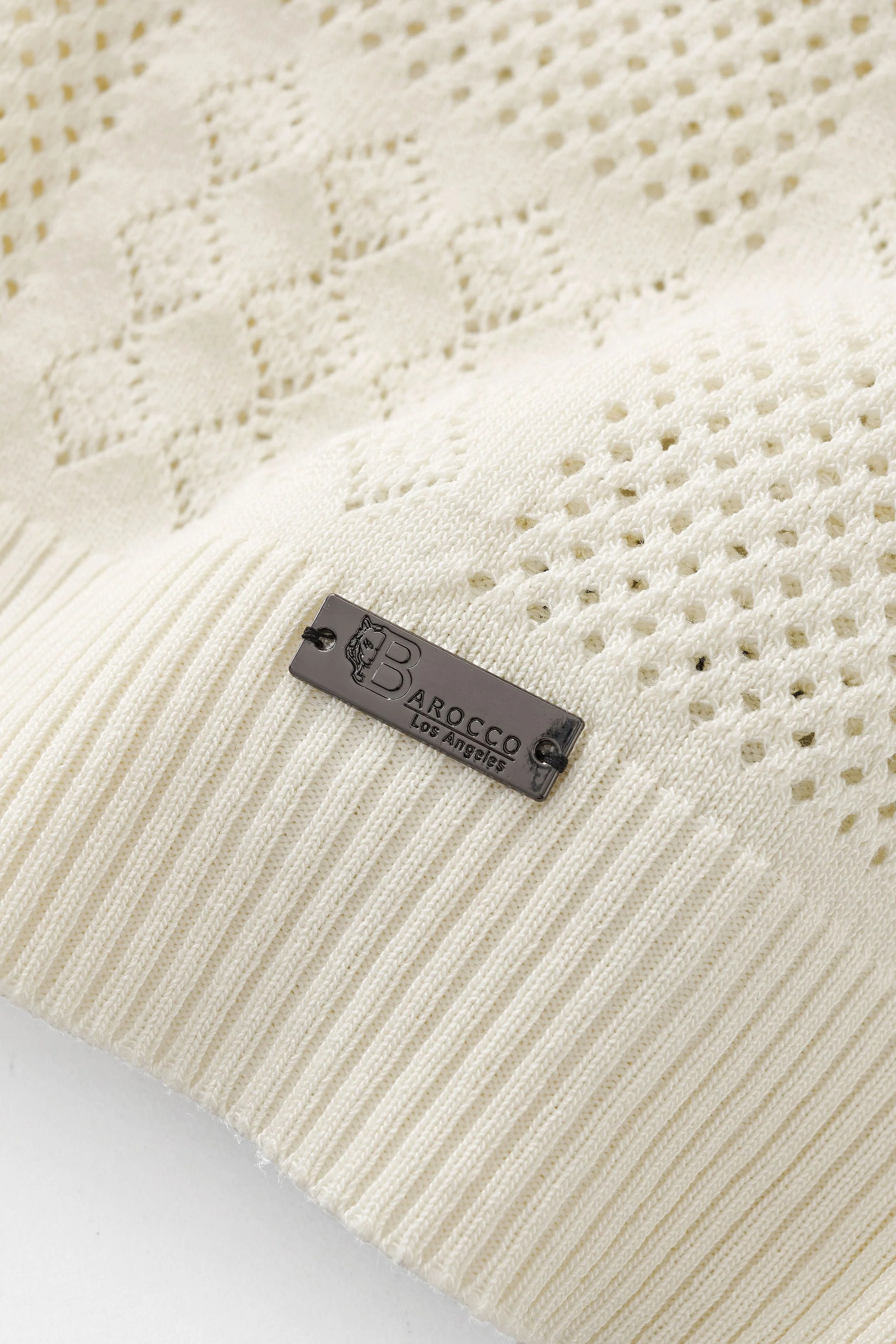 Monaco Mesh Knit SS Shirt IVORY - Image 9