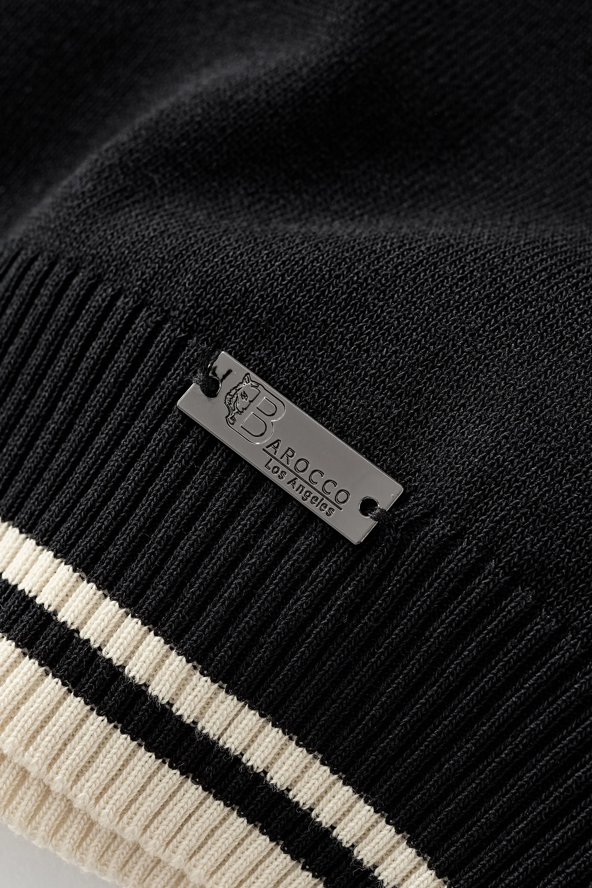 Monaco Trim Knit Tee BLACK - Image 7