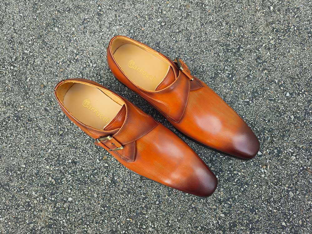 Monk Strap Buckle Leather Shoes - Image 3
