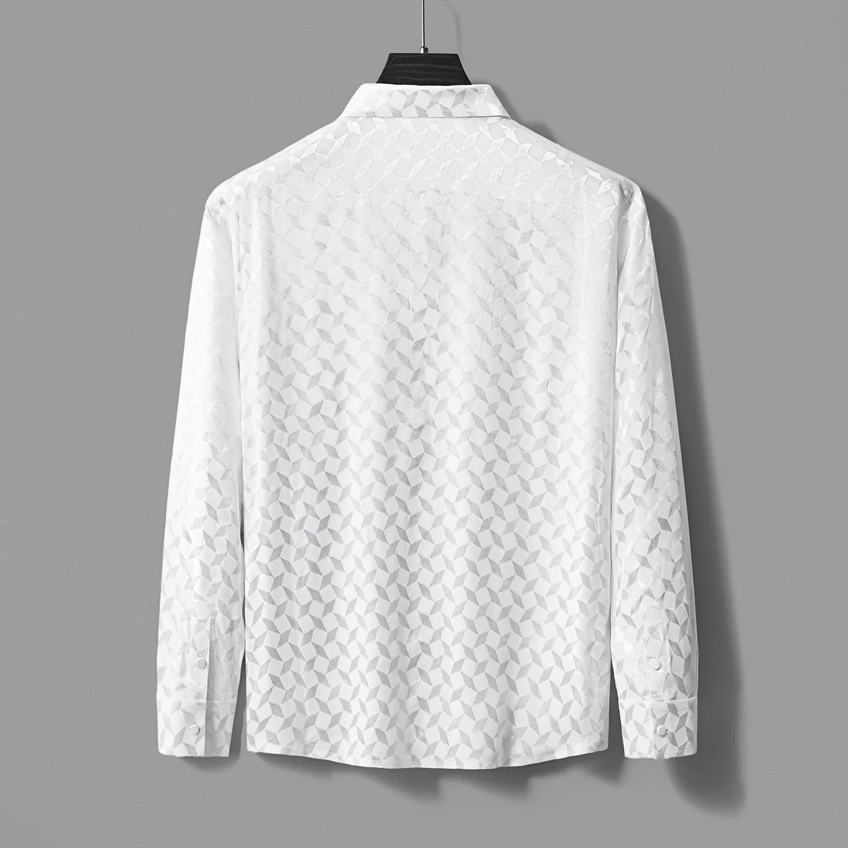 Optic Tessellation Stitchless LS Shirt IVORY - Image 2