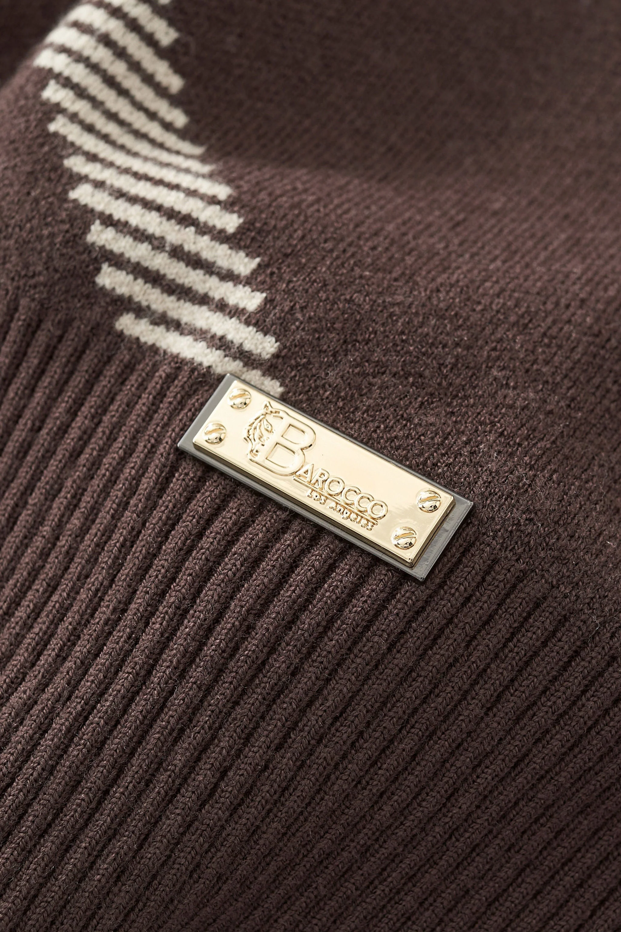 Paramount Lattice Knit LS BROWN - Image 7