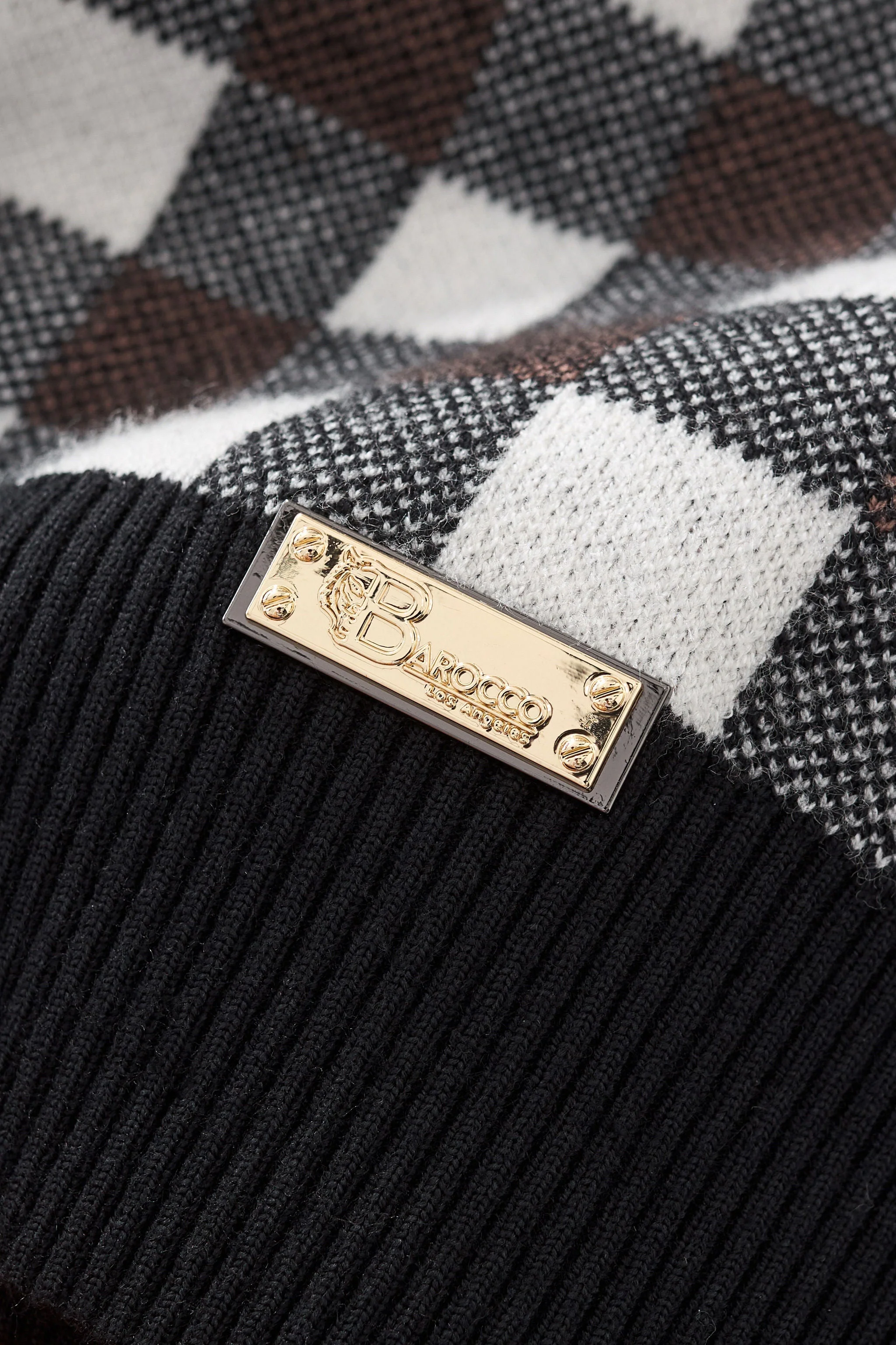 Paramount Plaid Knit Zip LS BLACK - Image 8