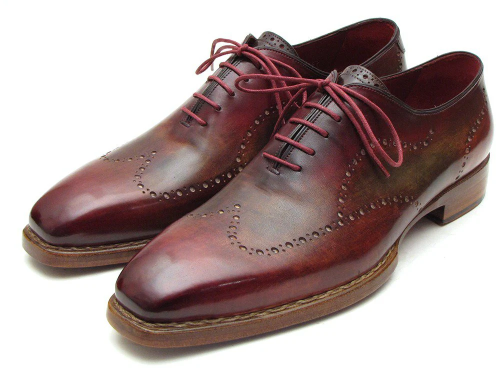 Paul Parkman Bordeaux & Camel Wingtip Oxford Good Year Welted - Image 3