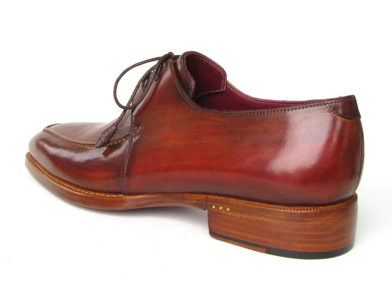 Paul Parkman Brown Goodyear Welted Square Toe Apron Derby Shoes - Image 2