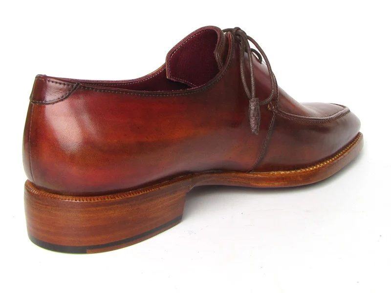 Paul Parkman Brown Goodyear Welted Square Toe Apron Derby Shoes - Image 5
