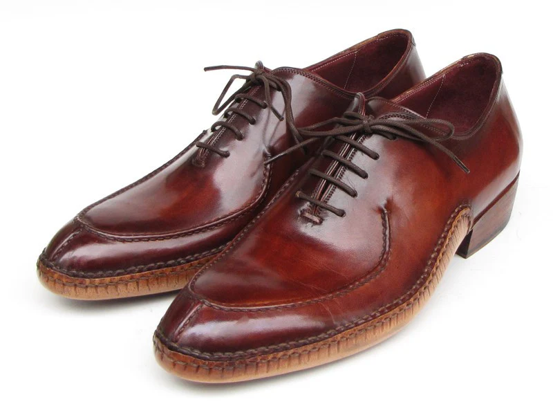 Paul Parkman Burgundy Side Handsewn Split-Toe Oxfords - Image 3