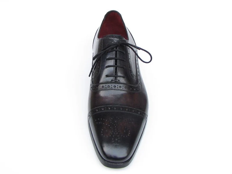 Paul Parkman Captoe Bronze & Black Oxfords - Image 4