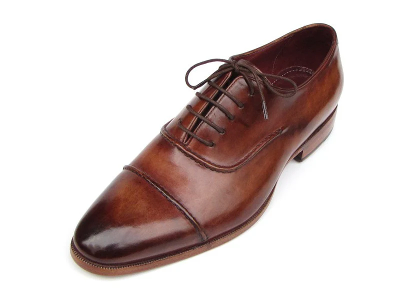 Paul Parkman Captoe Brown Hand Painted Oxfords - Image 3