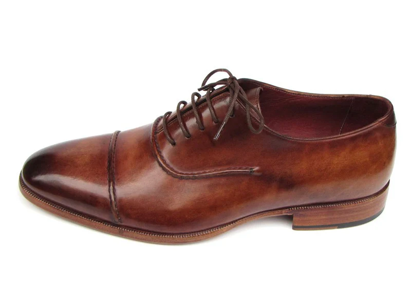 Paul Parkman Captoe Brown Hand Painted Oxfords - Image 6