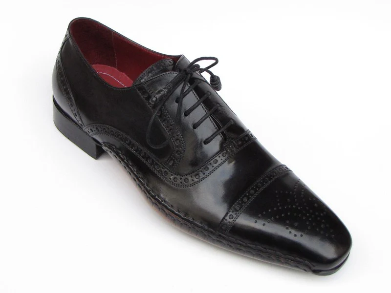 Paul Parkman Captoe Oxfords Black Shoes - Image 3