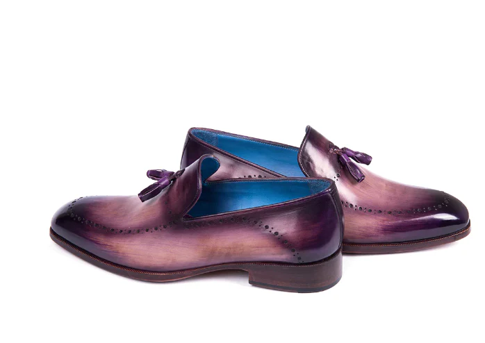 Paul Parkman Men's Tassel Loafer Purple - Image 3