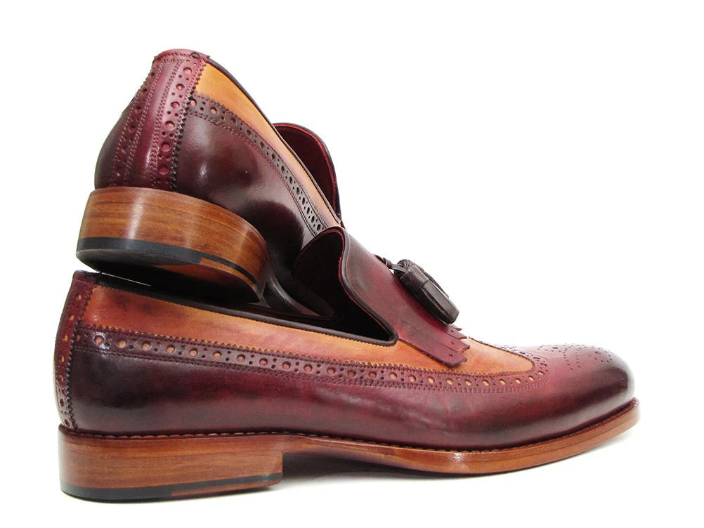 Paul Parkman Kiltie Tassel Loafer Tobacco & Bordeaux - Image 2