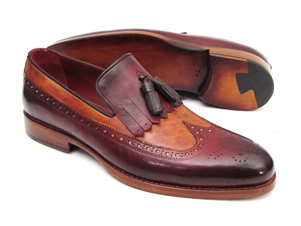 Paul Parkman Kiltie Tassel Loafer Tobacco & Bordeaux - Image 6