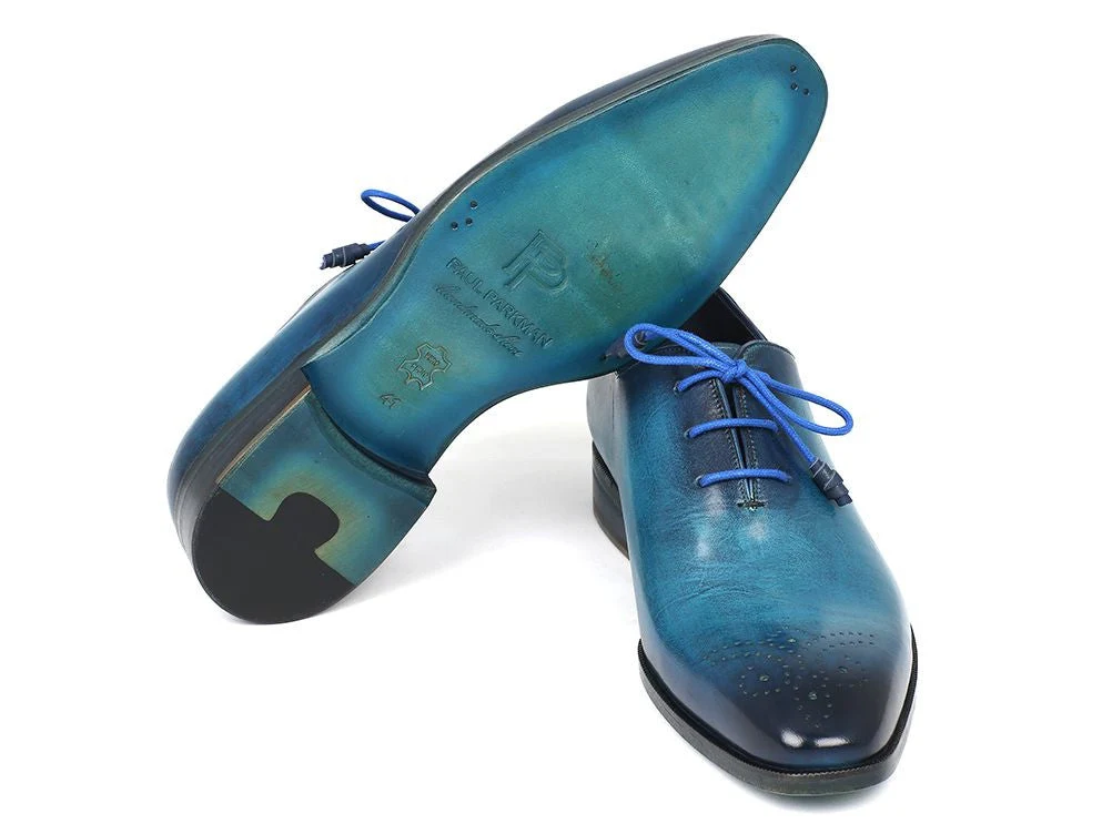 Paul Parkman Men's Blue & Navy Medallion Toe Oxfords - Image 2