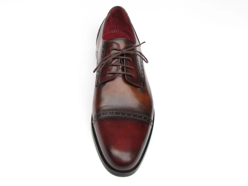 Paul Parkman Men's Bordeaux / Tobacco Derby Shoes Leather Upper And Leather Sole - Image 2