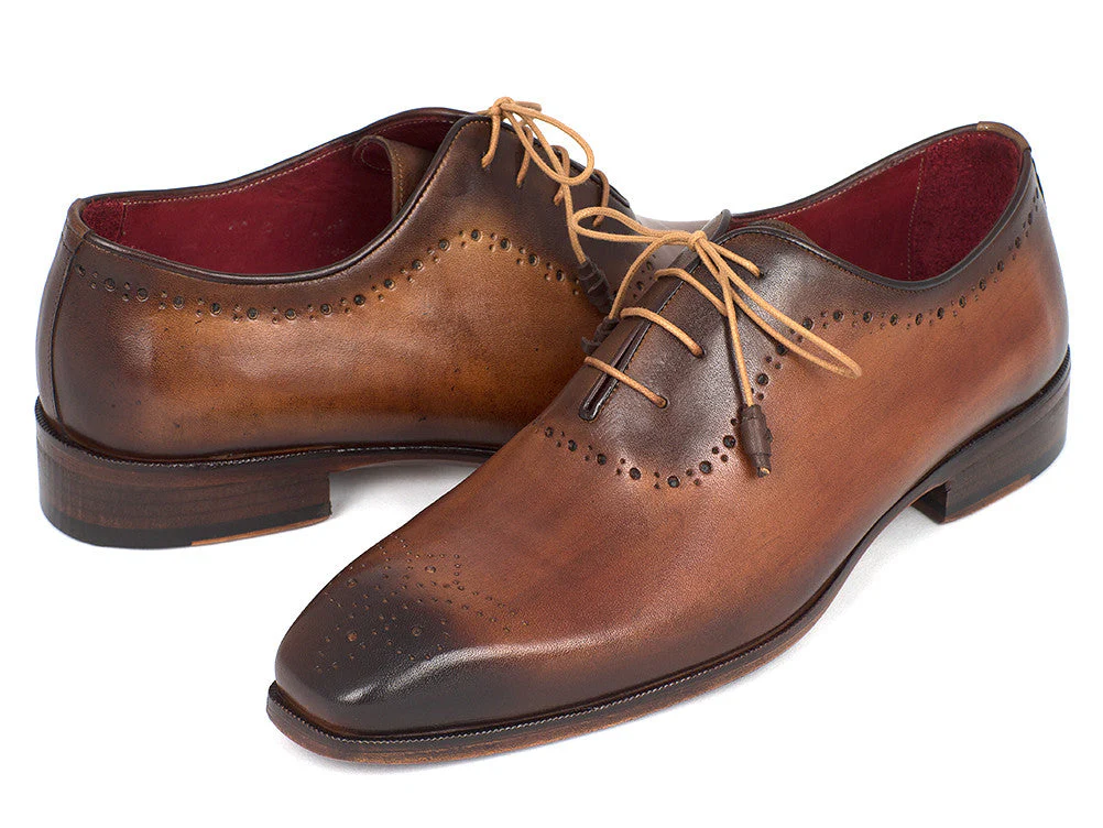 Paul Parkman Men's Brown & Camel Medallion Toe Oxfords - Image 2