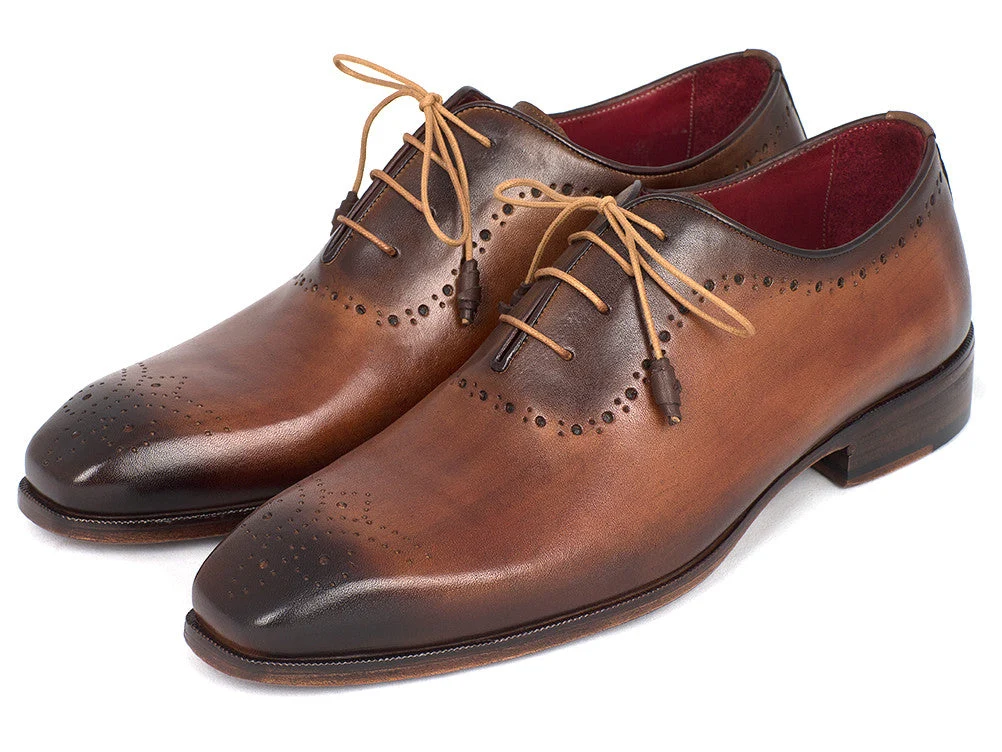 Paul Parkman Men's Brown & Camel Medallion Toe Oxfords - Image 3