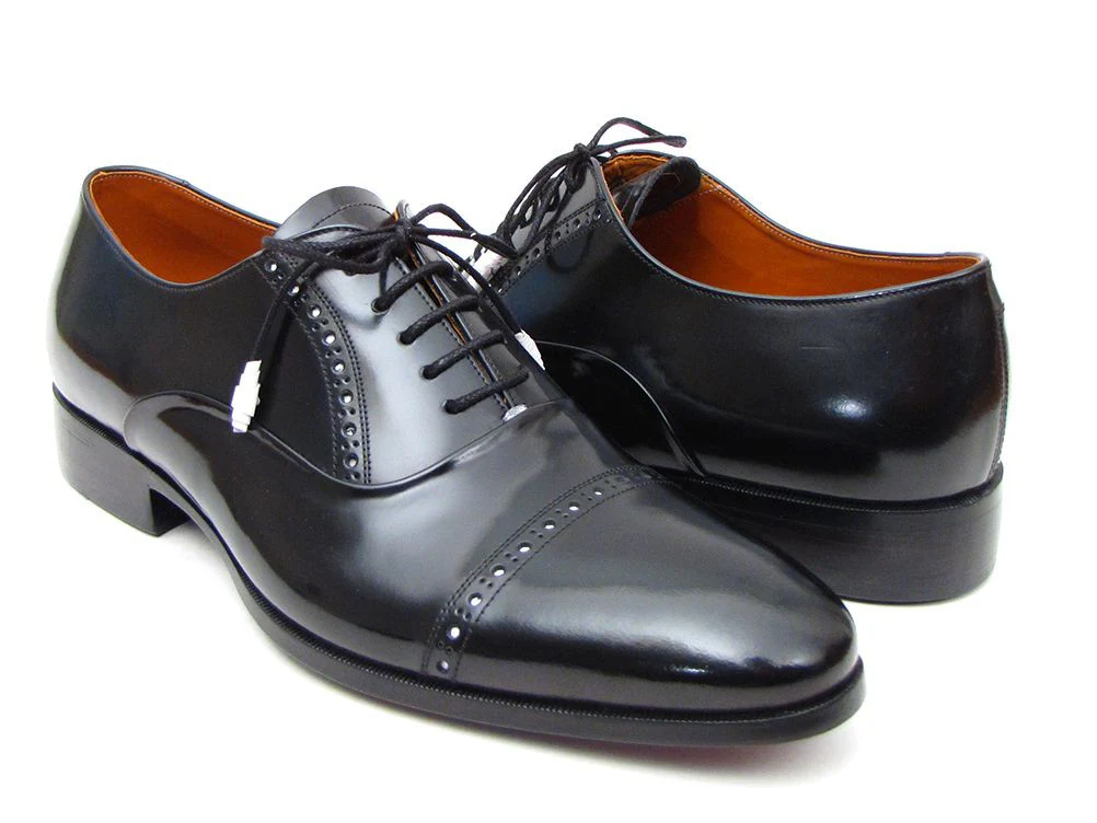 Paul Parkman Men's Captoe Oxfords Black Dress Shoes - Image 4