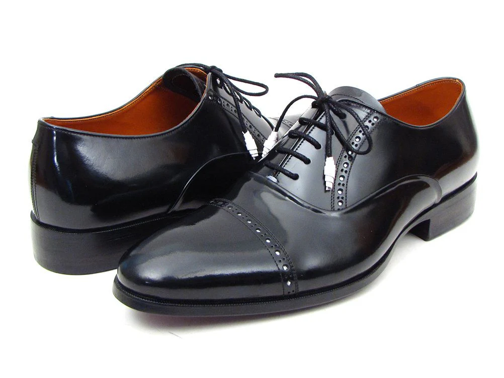 Paul Parkman Men's Captoe Oxfords Black Dress Shoes - Image 6