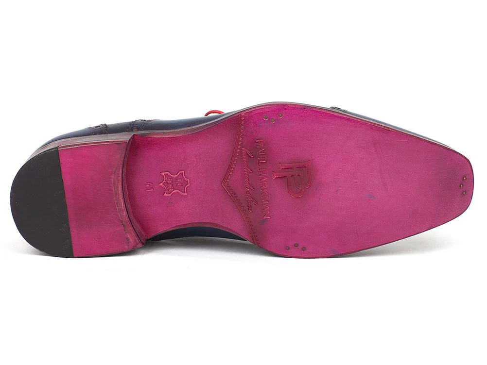 Paul Parkman Men's Captoe Oxfords Blue & Parliament - Image 3