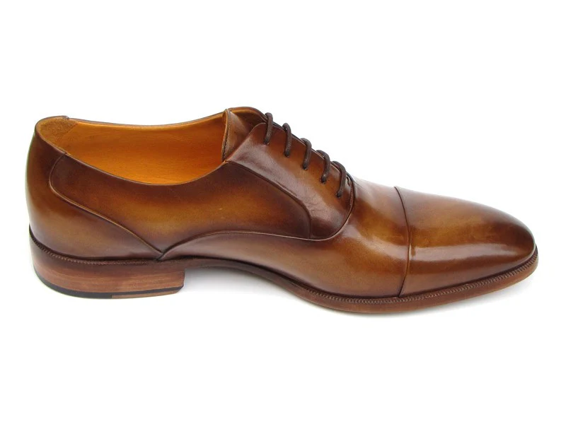 Paul Parkman Men's Captoe Oxfords Brown Leather - Image 4