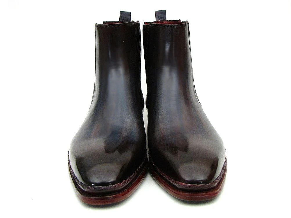 Paul Parkman Men's Chelsea Boots Navy & Bordeaux - Image 3