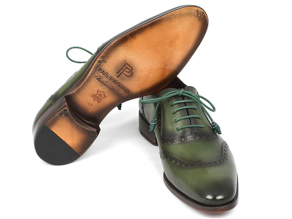 Paul Parkman Men's Green Calfskin Oxfords - Image 5