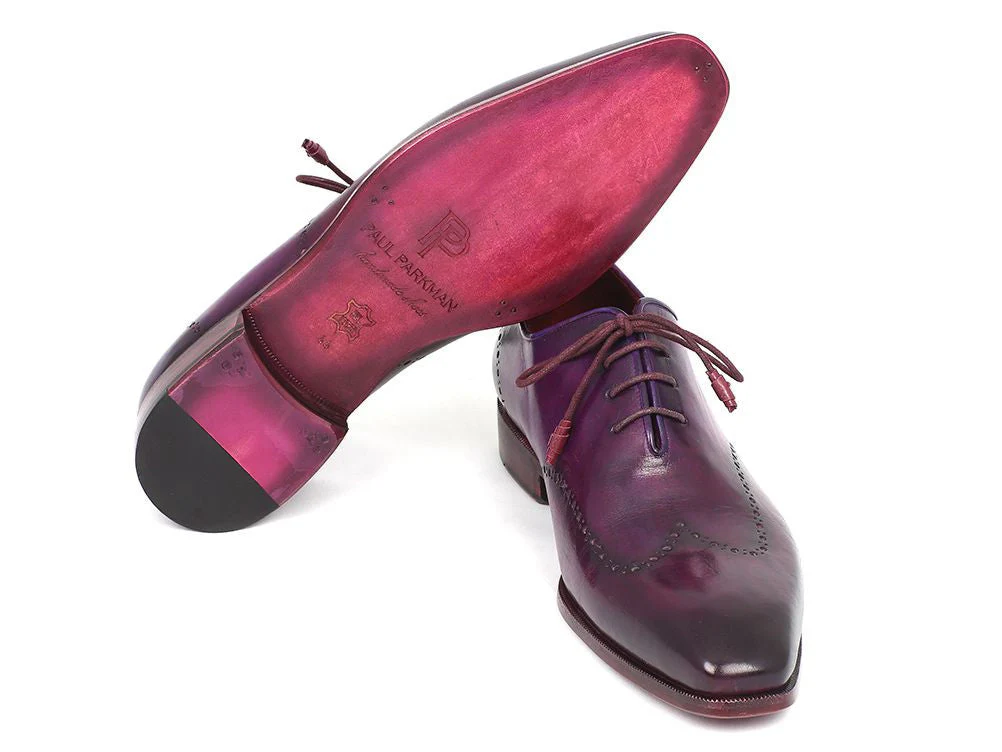 Paul Parkman Men's Purple Wingtip Oxfords - Image 4
