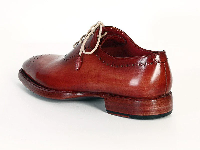 Paul Parkman Men's Reddish Camel Medallion Toe Oxfords - Image 4