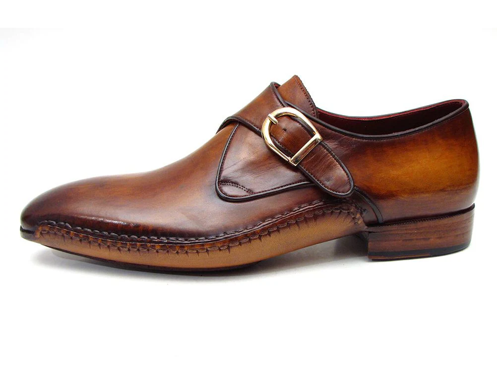 Paul Parkman Men's Single Monkstraps Brown Leather - Image 2