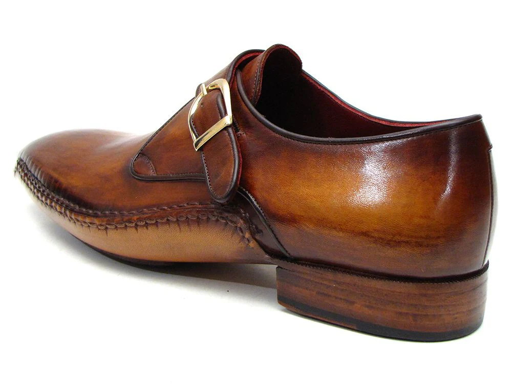 Paul Parkman Men's Single Monkstraps Brown Leather - Image 6