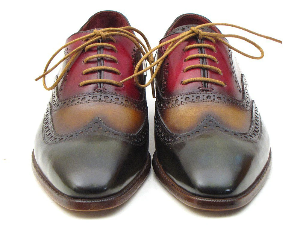 Paul Parkman Men's Three Tone Wingtip Oxfords - Image 4