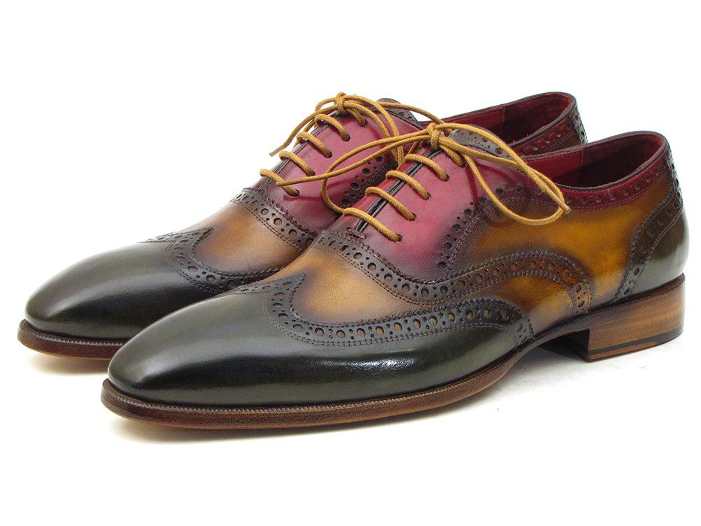 Paul Parkman Men's Three Tone Wingtip Oxfords - Image 5