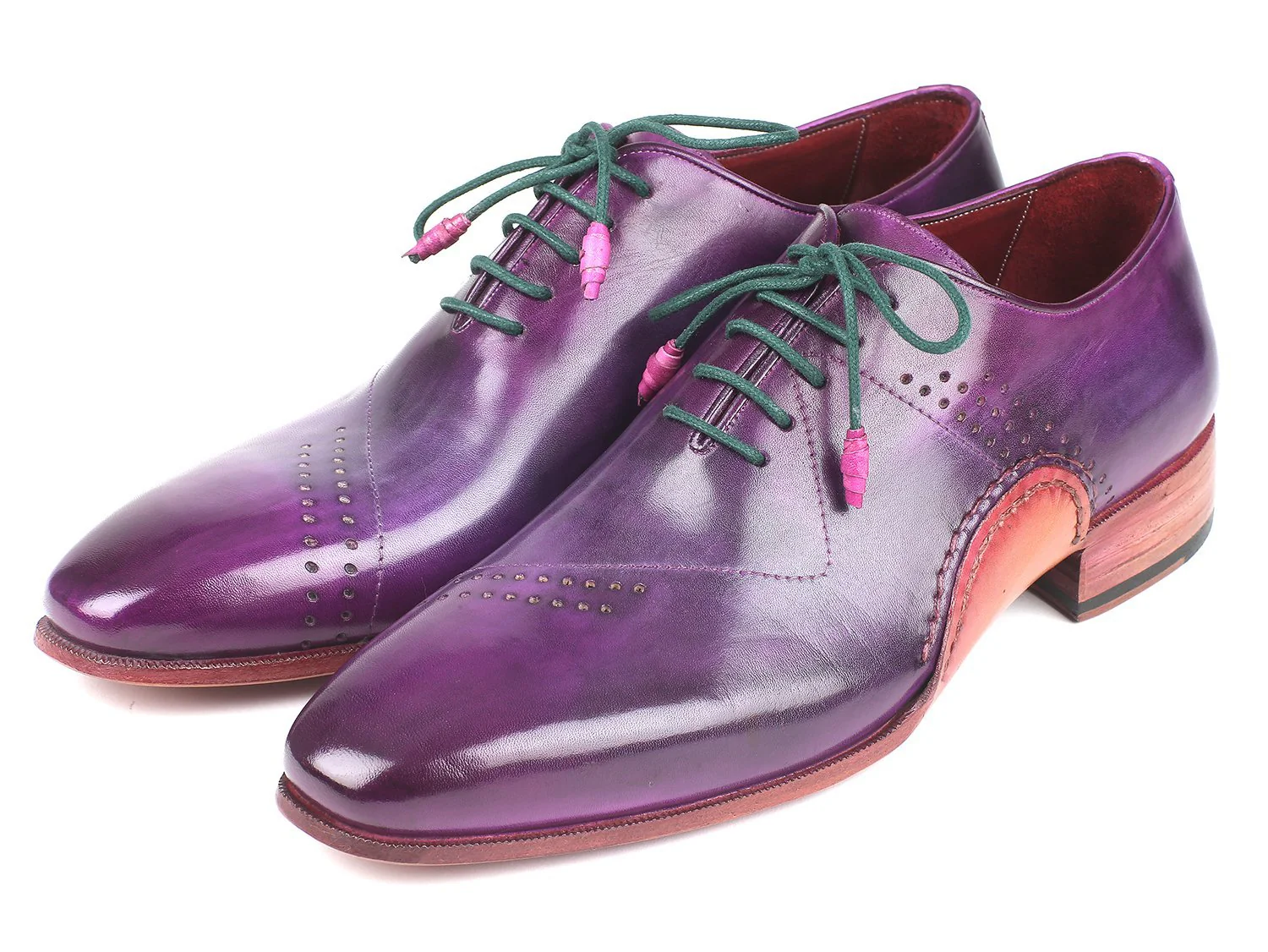 Paul Parkman Opanka Construction Purple Hand-Painted Oxfords - Image 3