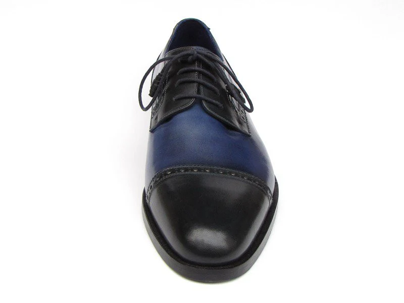 Paul Parkman Parliament Blue Derby Shoes Leather Upper And Leather Sole - Image 5
