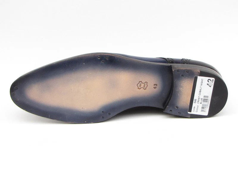 Paul Parkman Parliament Blue Derby Shoes Leather Upper And Leather Sole - Image 7