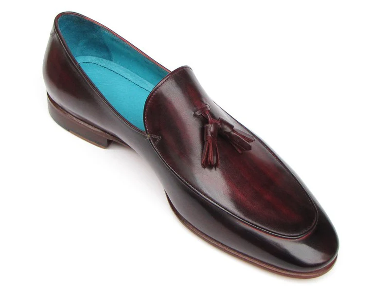 Paul Parkman Tassel Black & Purple Loafers - Image 3