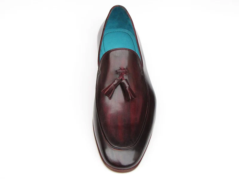 Paul Parkman Tassel Black & Purple Loafers - Image 6