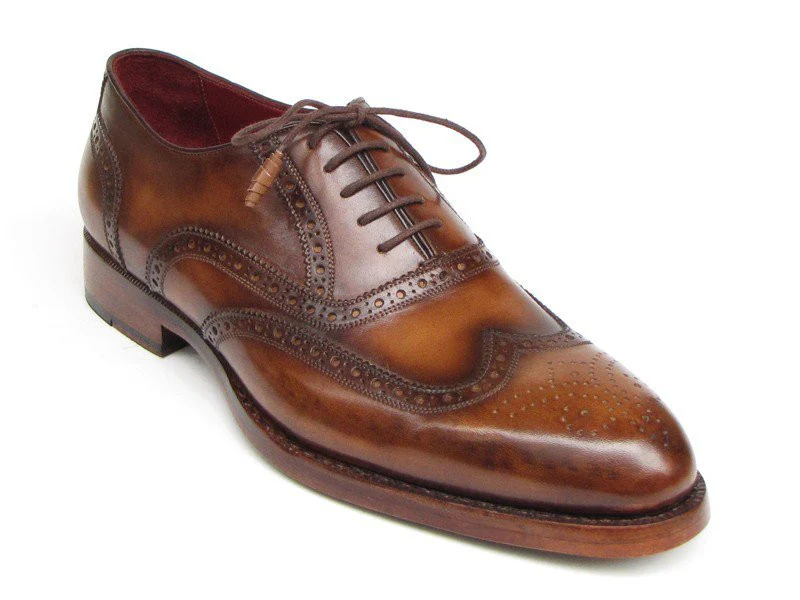 Paul Parkman Wingtip Goodyear Welted Tobacco Oxfords - Image 3