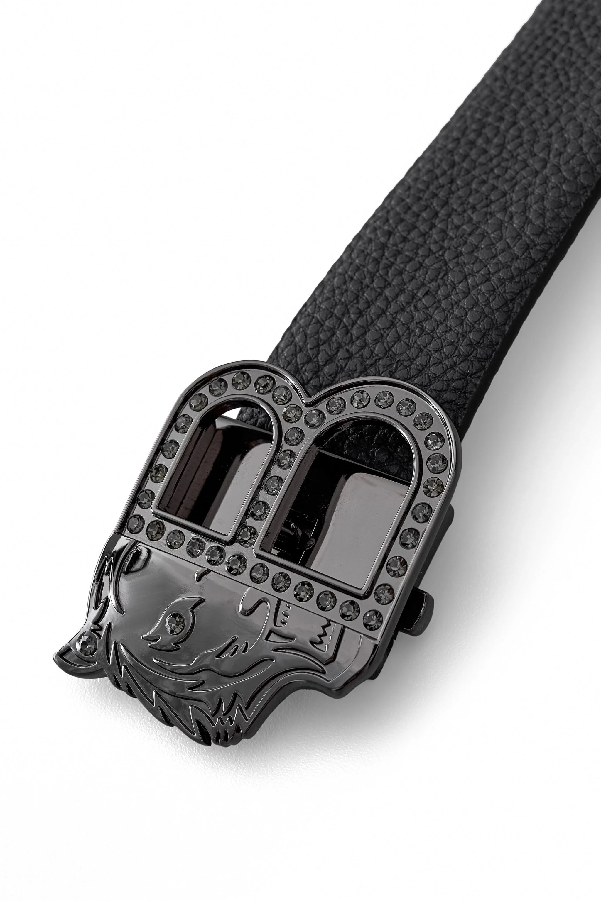Pebbled Leather Auto BKL Belt – Black Ed. GUN/BLACK - Image 3