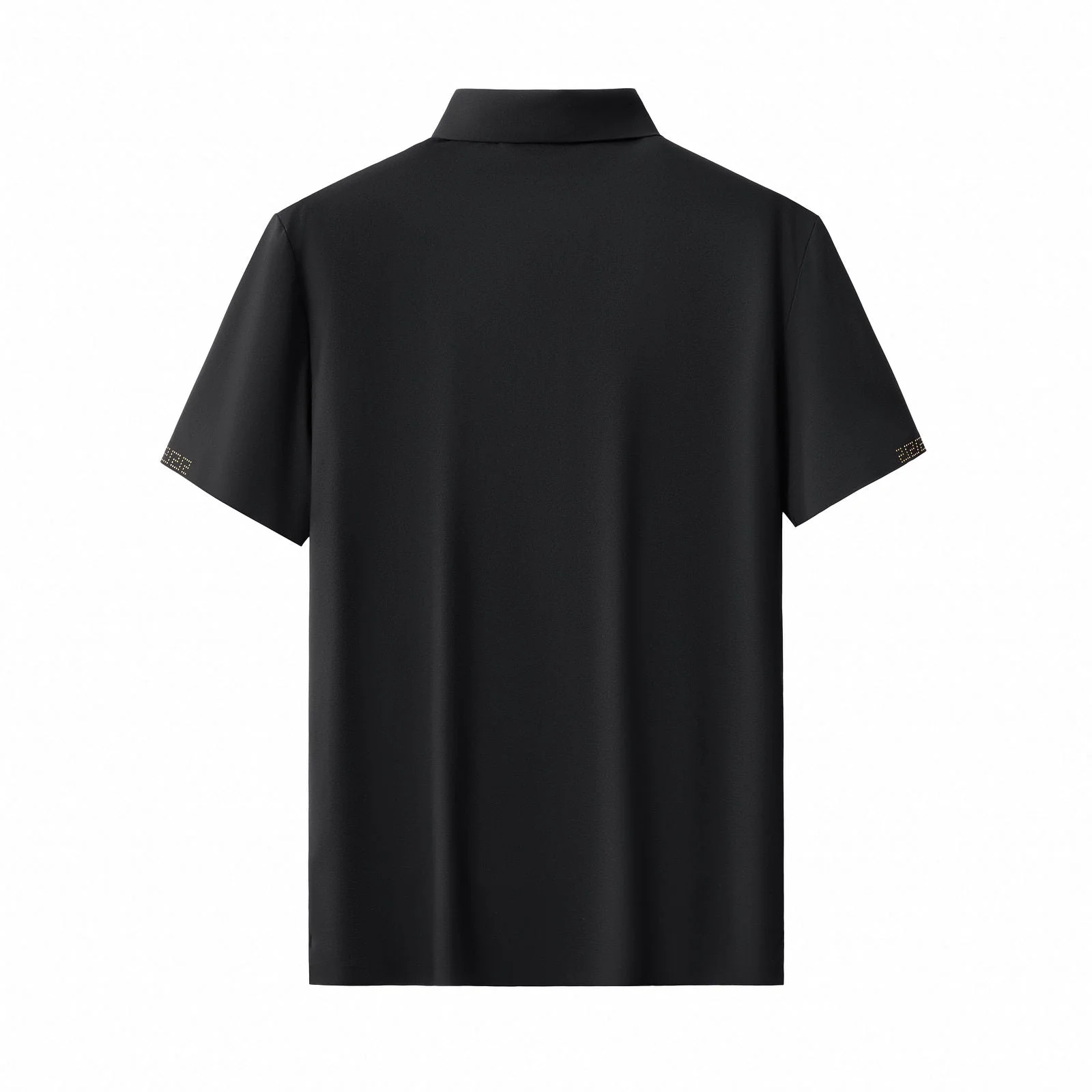 Perforated Collar Performance Polo – El Baron BLACK/GOLD - Image 2