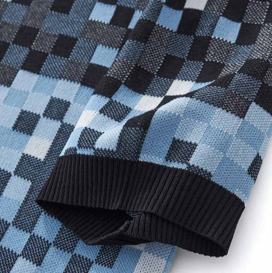 Pixel Fade Knit Polo BLACK - Image 6