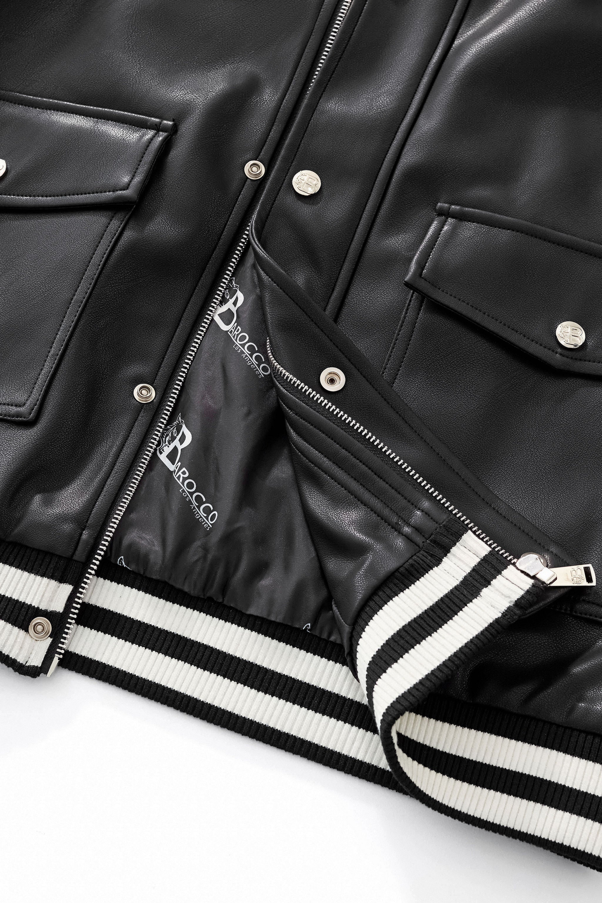 Prestige Varsity PU Jacket BLACK - Image 8