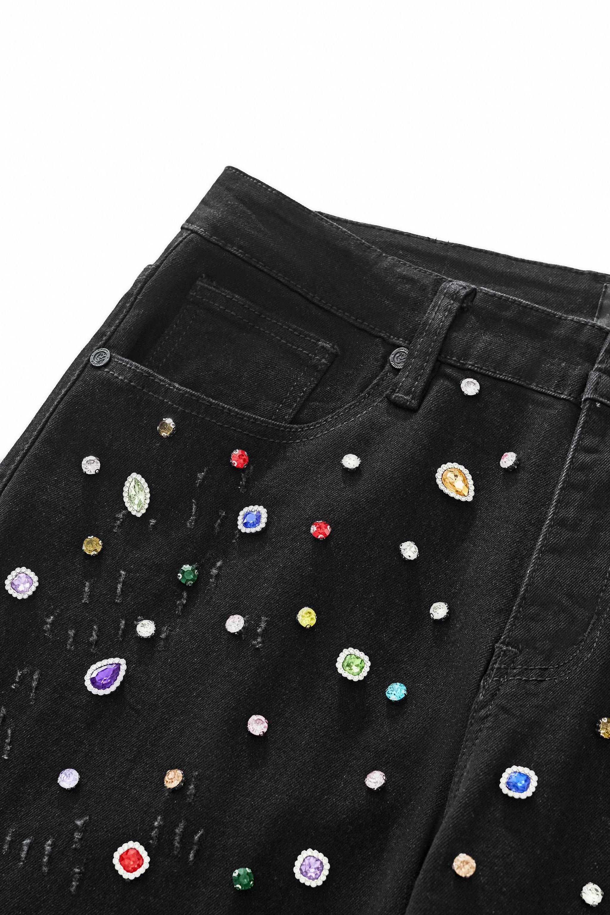 Prism Gem Denim Pant – Century Penthouse BLACK - Image 6