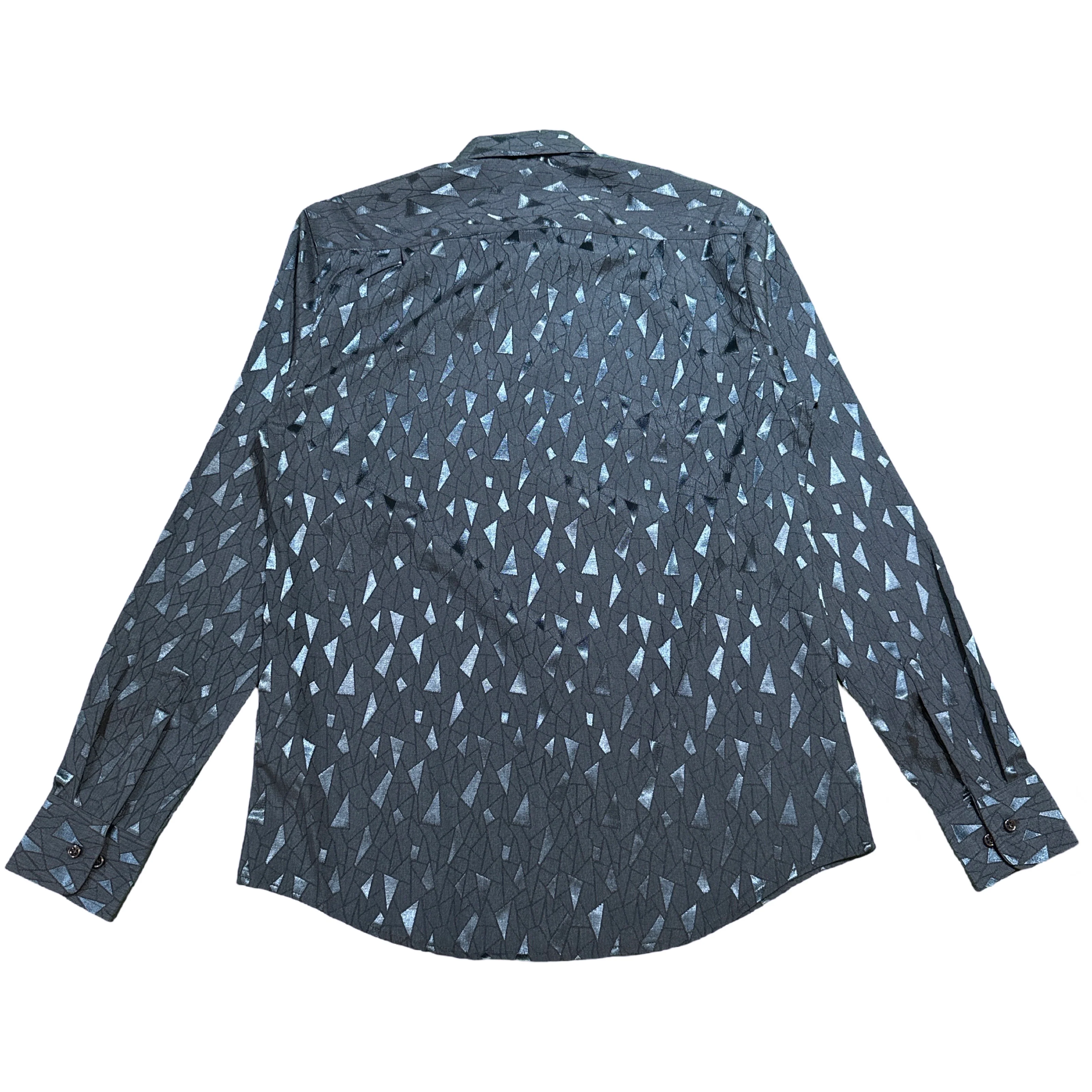 Pronti Blue Geometric Button Up Shirt - Image 2