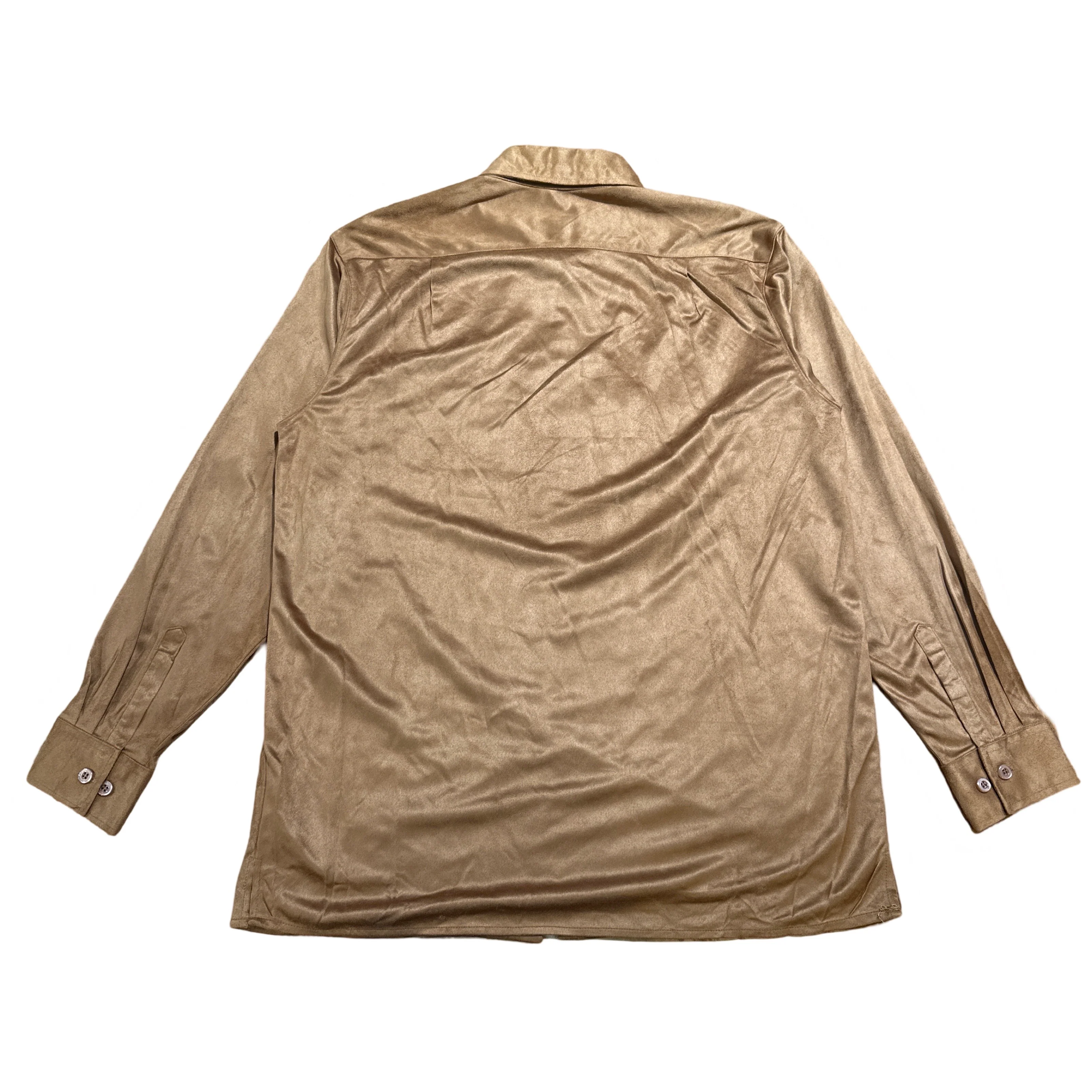 Pronti Brown Velour Button Up shirt - Image 2