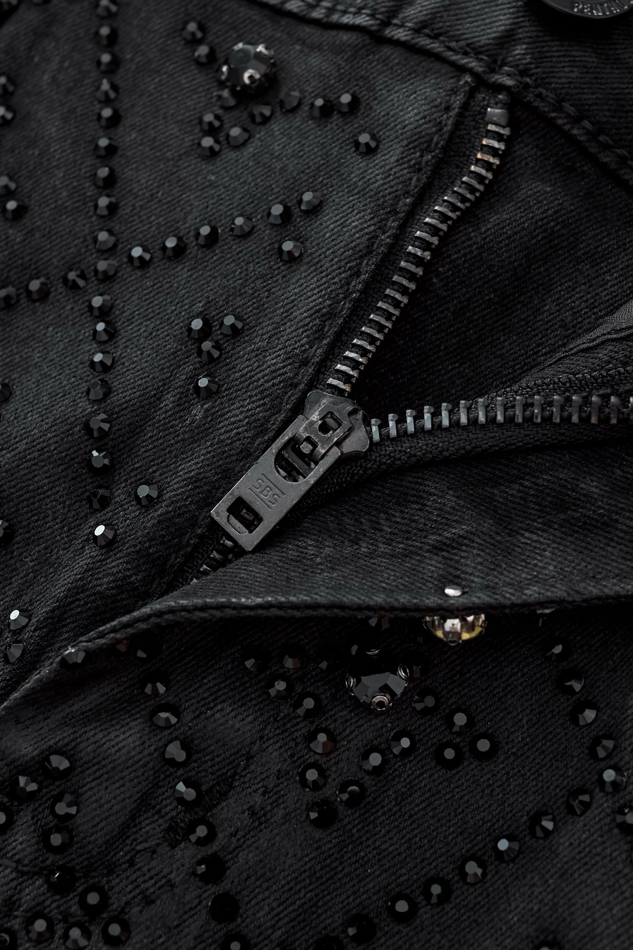Radiant Embellished Denim Pant – Century Penthouse BLACK - Image 8
