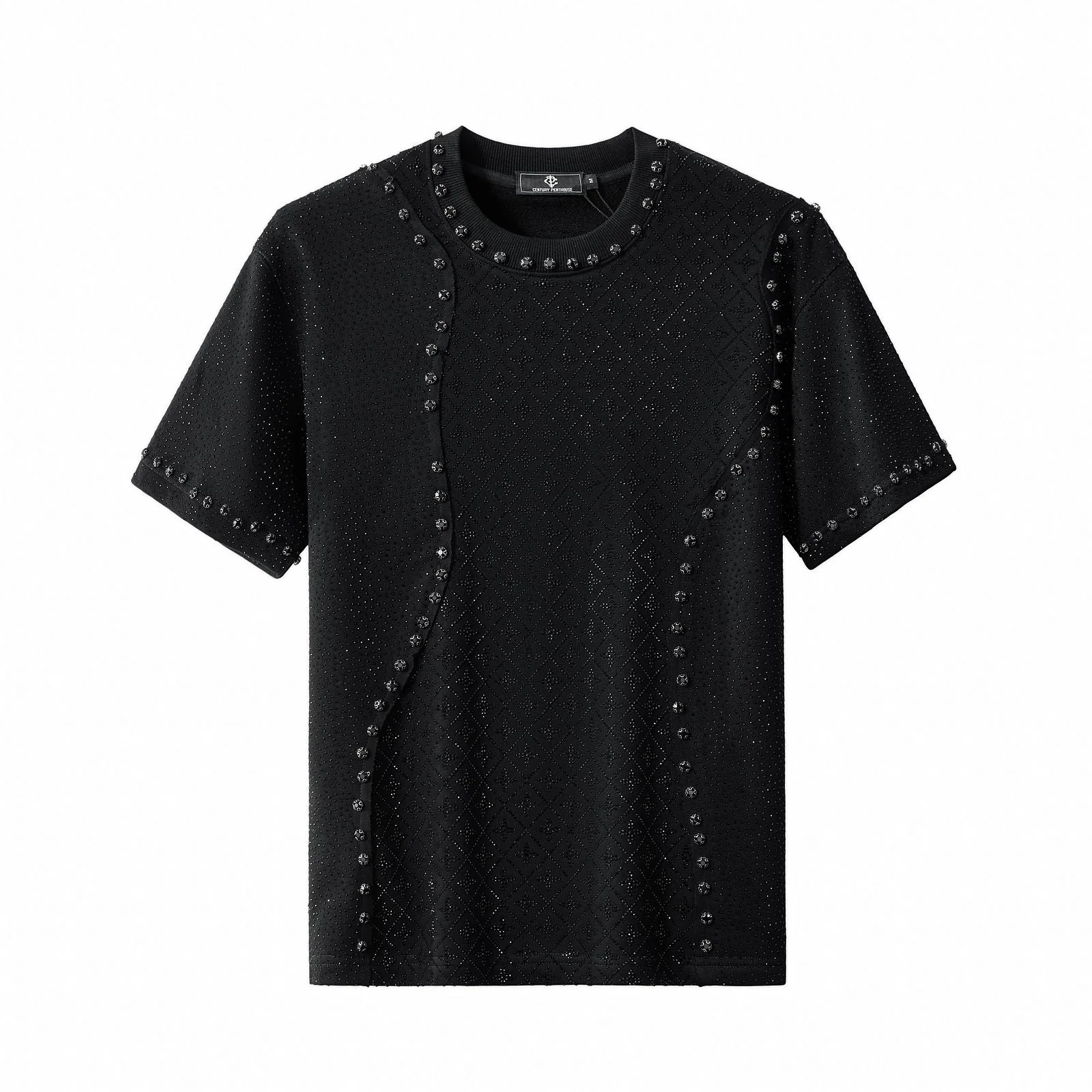Radiant Grid Stone Short set – Century Penthouse BLACK/BLACK